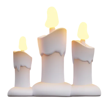 3 D Illustration Of Candle 3D Icon