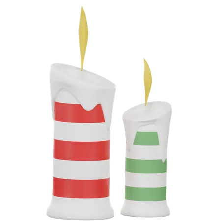 Candle Christmas Illustration Icon 3 D Rendering 3D Icon