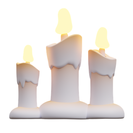 Burning Candles  3D Icon