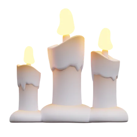 Burning Candles  3D Icon