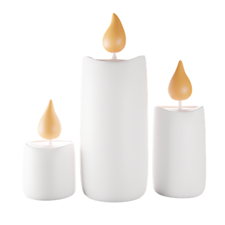 Burning Candles  3D Icon