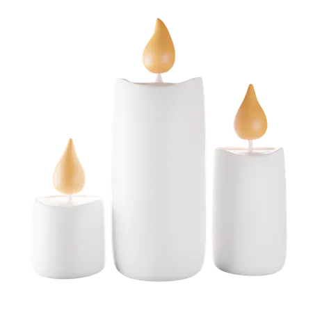 Burning Candles  3D Icon