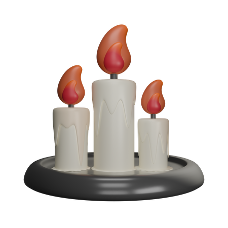 Burning Candles  3D Icon