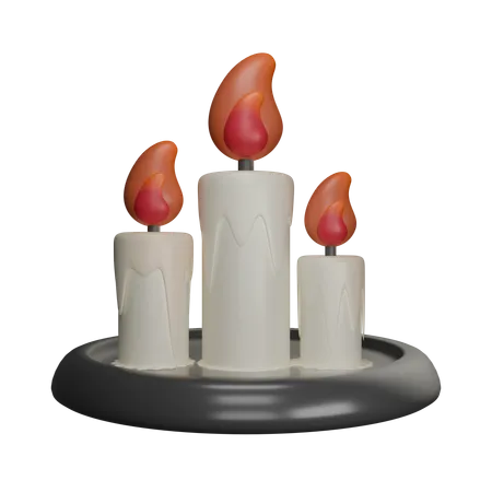 Burning Candles  3D Icon