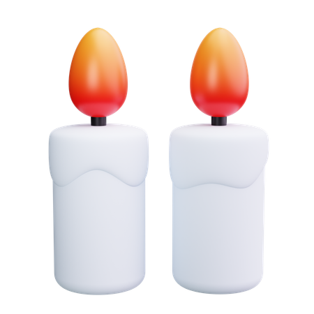 Burning Candles  3D Icon