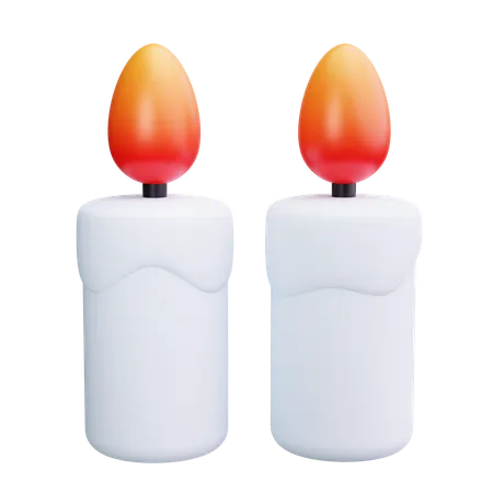 Burning Candles  3D Icon