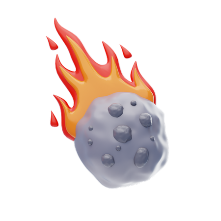 燃える彗星  3D Icon
