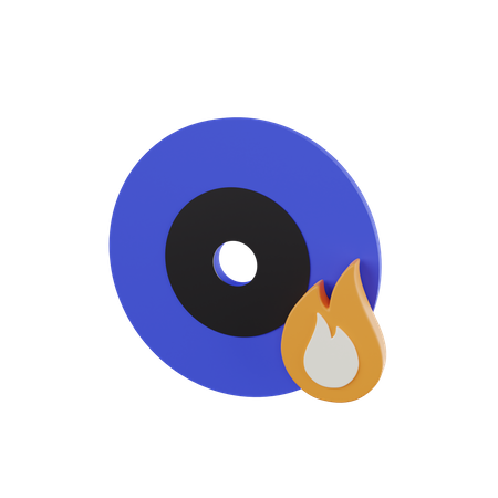 Burning Disc  3D Icon