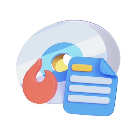 Burning Disk  3D Icon