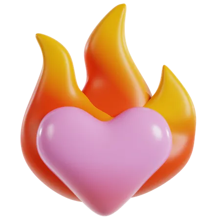 Burning Love Passion  3D Icon