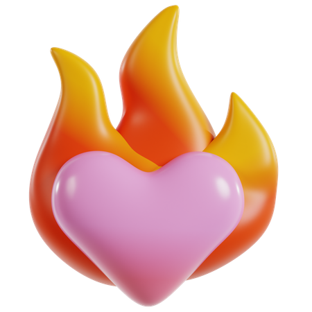 Burning Love Passion  3D Icon