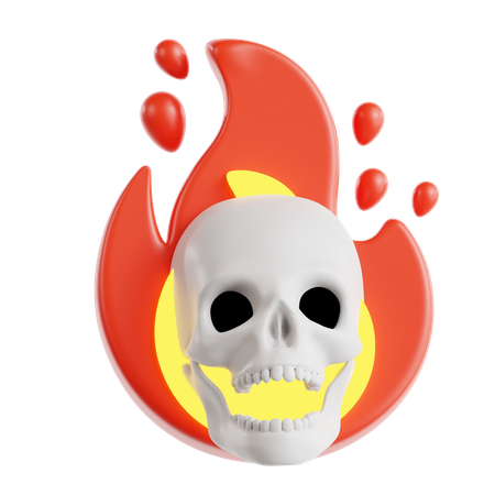 Burning Skull  3D Icon