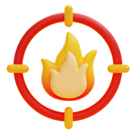 BURNING TARGET  3D Icon