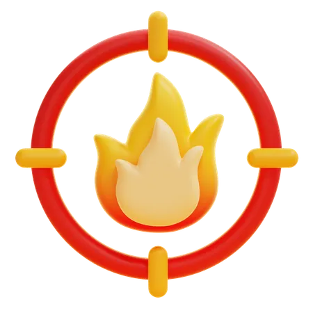 BURNING TARGET  3D Icon