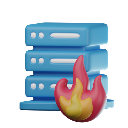 Burnt Server  3D Icon