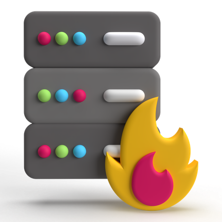 Burnt Server  3D Icon