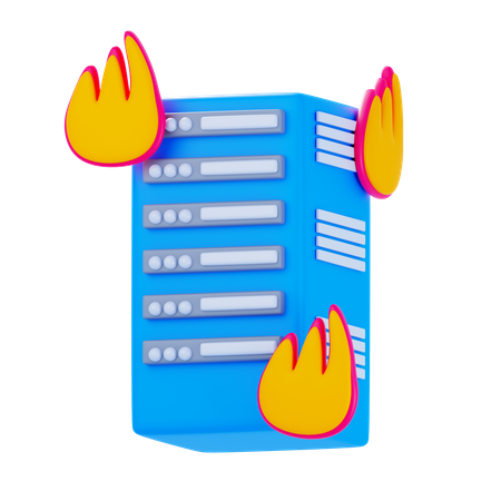 Burnt Server  3D Icon