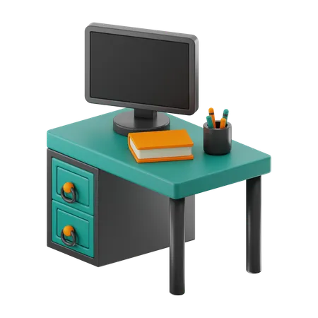 Schreibtisch  3D Icon