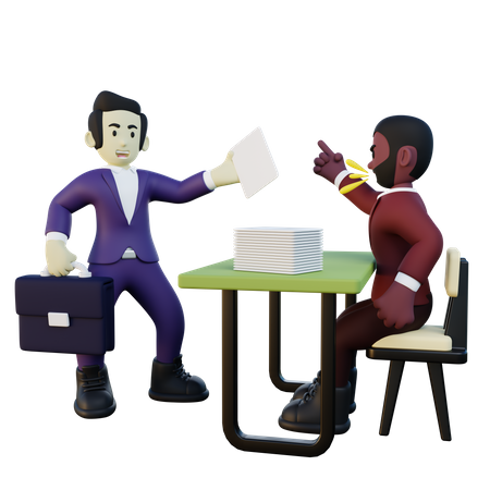 Büroangestellter möchte kündigen  3D Icon