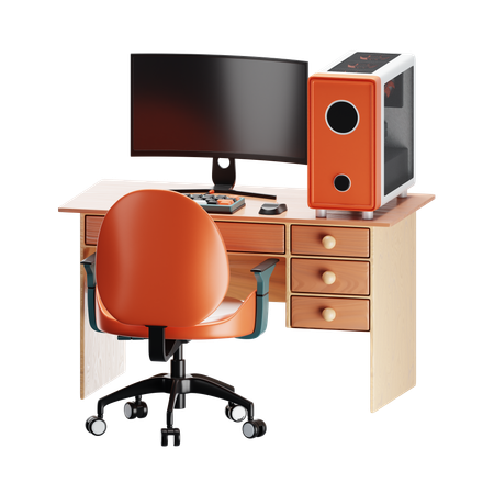 Bürotisch  3D Icon