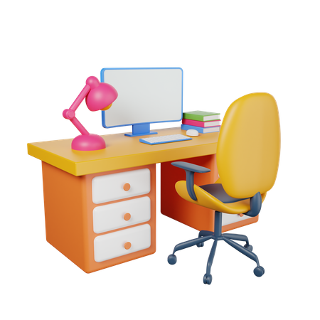 Bürotisch  3D Illustration