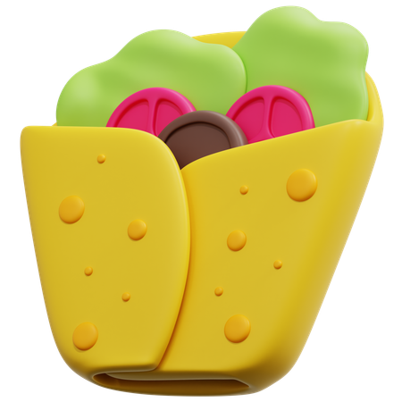 Burrito  3D Icon