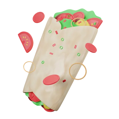 Burrito  3D Icon