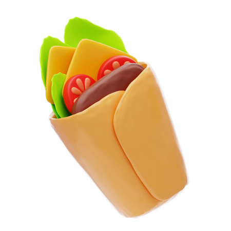 Burrito  3D Icon