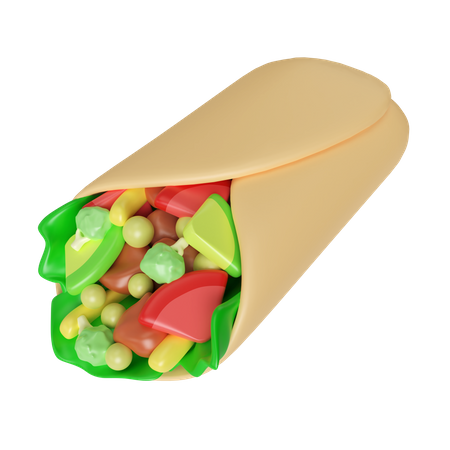 Burrito  3D Icon