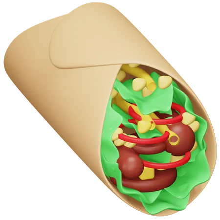 Burrito  3D Icon