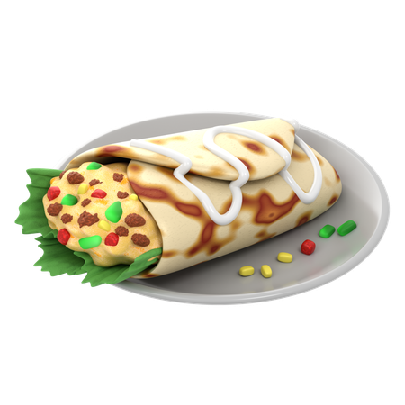 Burrito  3D Icon