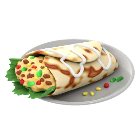 Burrito  3D Icon