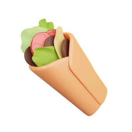 Burrito 3D Illustration