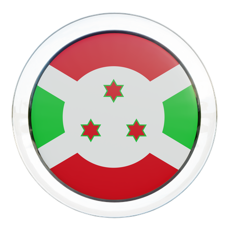 Burundi Flag Glass  3D Icon
