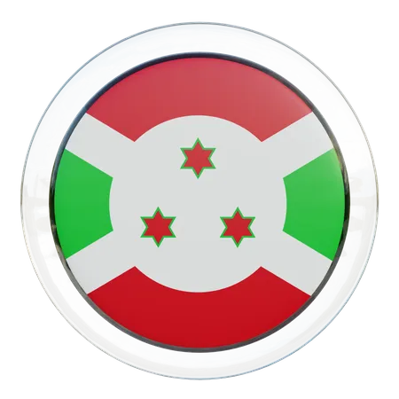 Burundi Flag Glass 3D Illustration