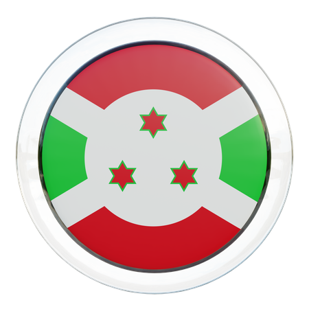 Burundi Round Flag  3D Icon