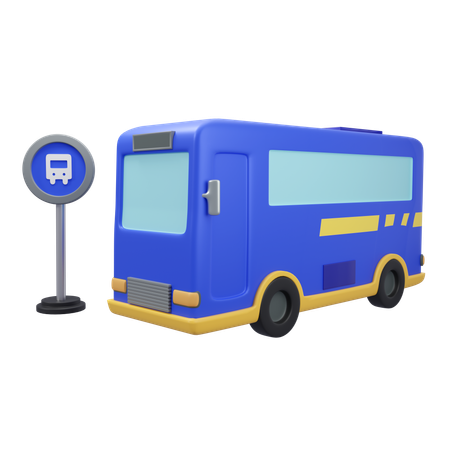 Bus  3D Icon