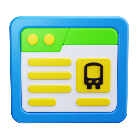 Bus en ligne  3D Icon