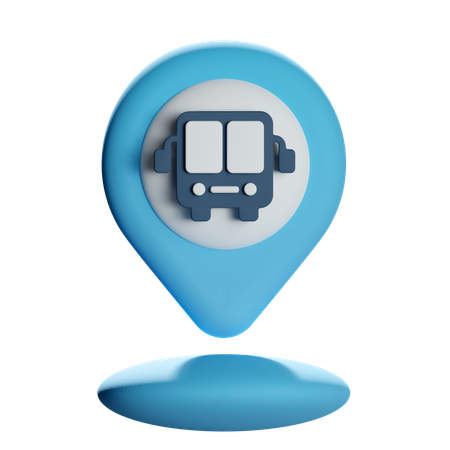 Bus Location Pin  3D Icon