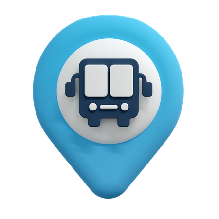 Bus Location Pin  3D Icon