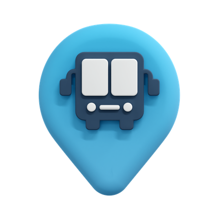 Bus Location Pin  3D Icon