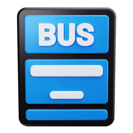 Bus Parking  3D Icon