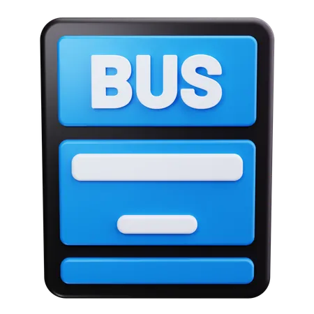 Bus Parking  3D Icon