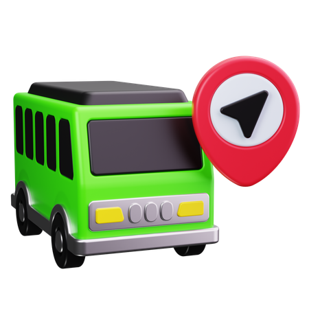 Bus Route  3D Icon