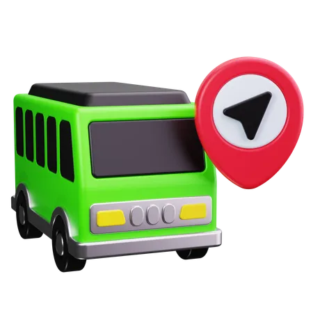 Bus Route  3D Icon