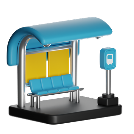 Bus Shelter  3D Icon