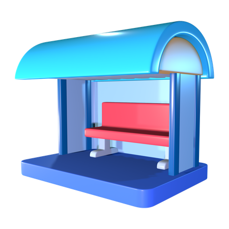 Bus Shelter  3D Icon