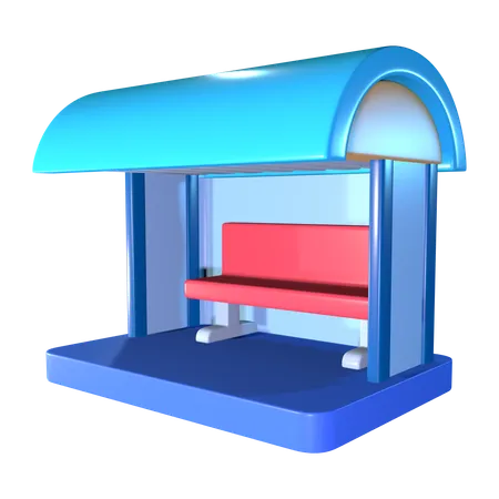 Bus Shelter  3D Icon