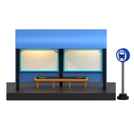 Bus Shelter  3D Icon