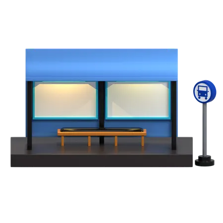 Bus Shelter  3D Icon